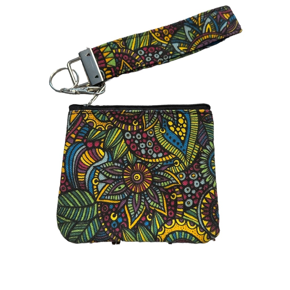 Floral Graphic Coin Case